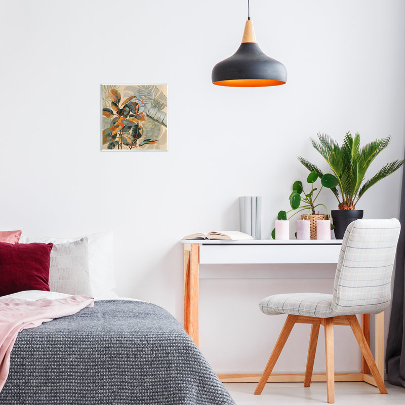 Plaque murale «Tropical Foliage Warmth» par Dusza