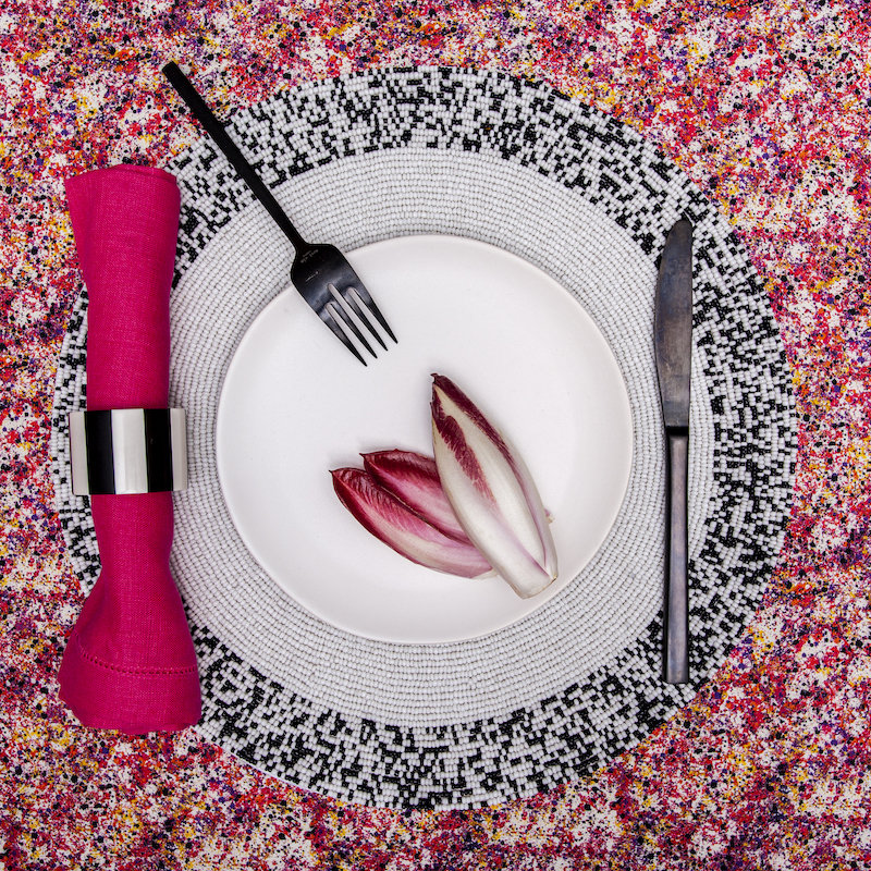 Splatter Placemats, Black/White