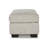 Roy Accent Ottoman, 40 Inch Rectangular, Light Gray Polyester Seat
