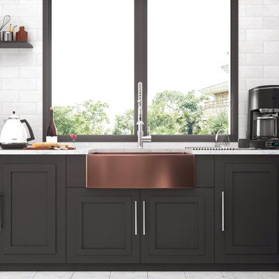 36 Farmhouse Sink - 36 Inch Kitchen Sink Stainless Steel 16 Gauge Apron Front Kitchen Sink