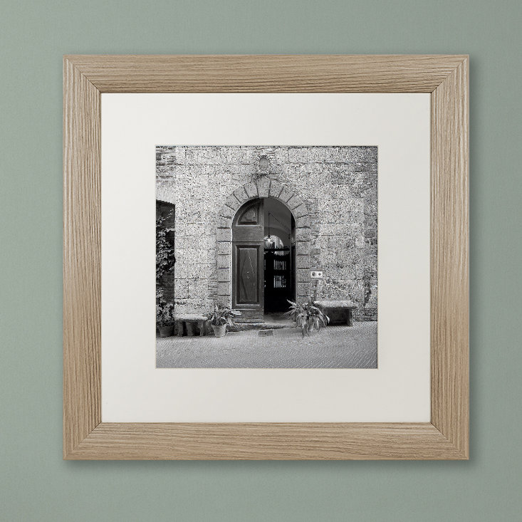Alan Blaustein «Tuscany I», reproduction de photo encadrée, H 16 po x l 16 po x P 0,5 po, Toile avec cadre noir, Blanc