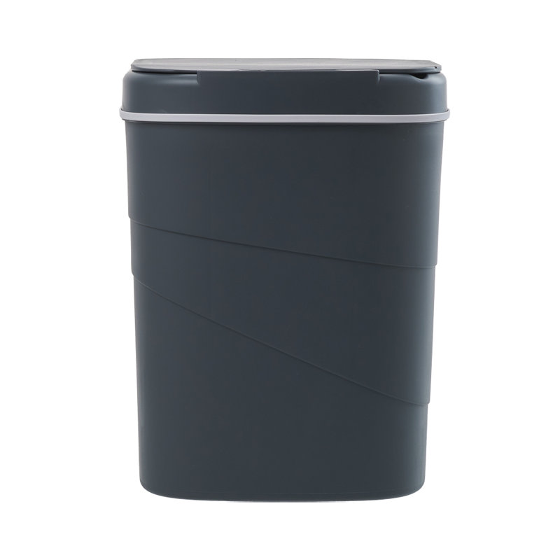 PP Touch Top Waste Bin, 14L, Grey