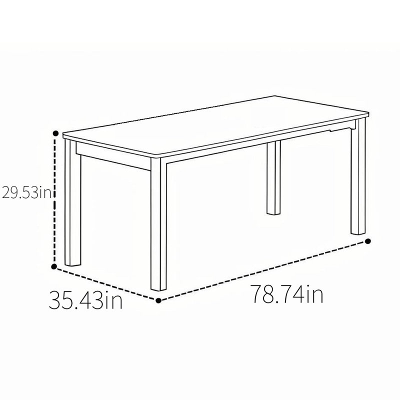 Table de salle à manger Classic Classic, H 29,53 po x L 78,74 po x l 35,43 po