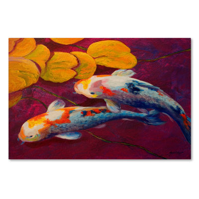 Kucera 'Fish' Print on Wrapped Canvas