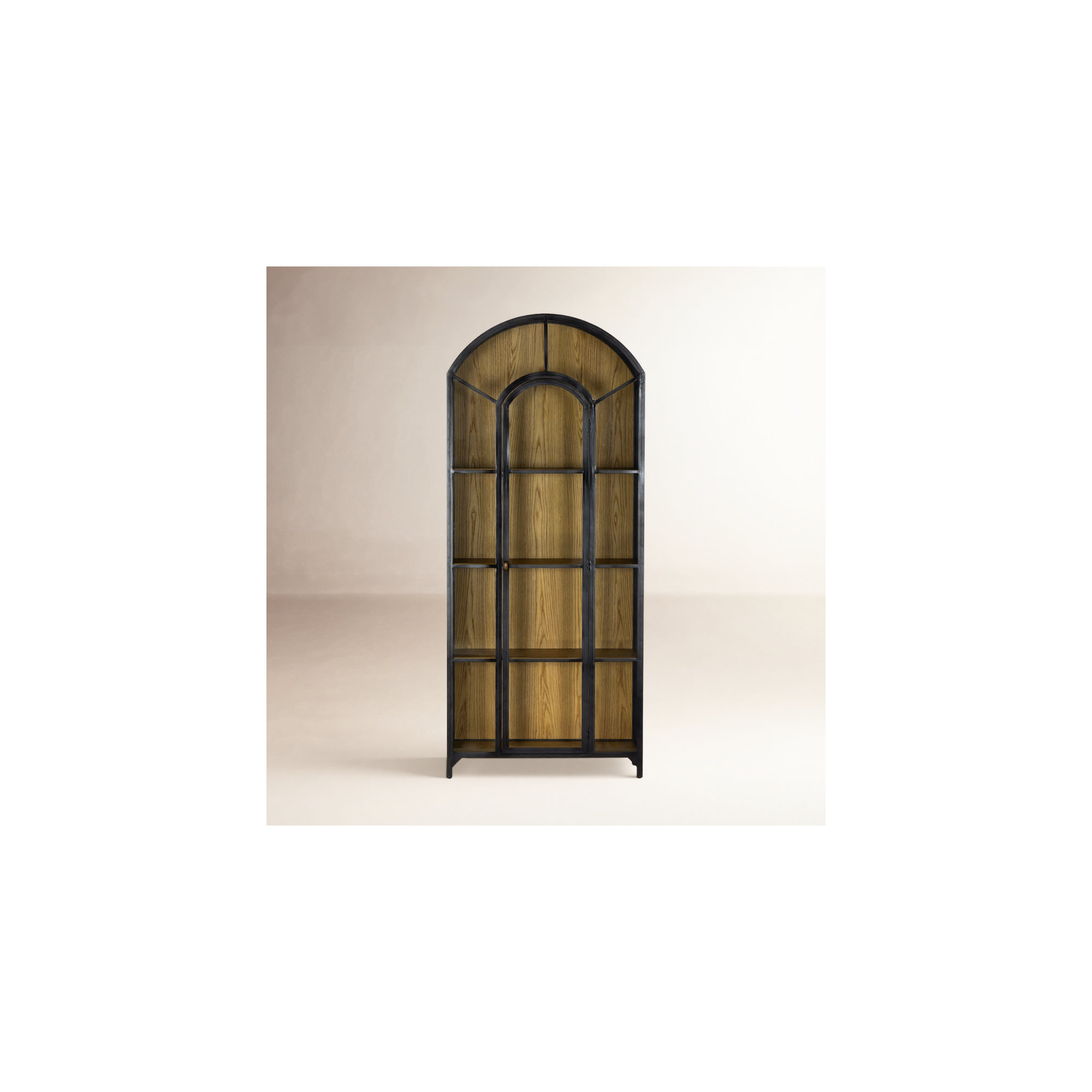 Bayline Dining Cabinet, Black/Oak