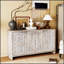Accent Cabinet Farmhouse Style With 4 Decorative Hexagonal Doors, Perfect For Storage And Aesthetic Appeal