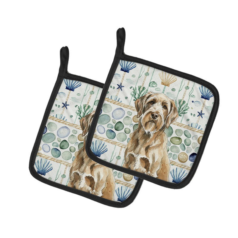Paire de poignées en verre Spinone Italiano