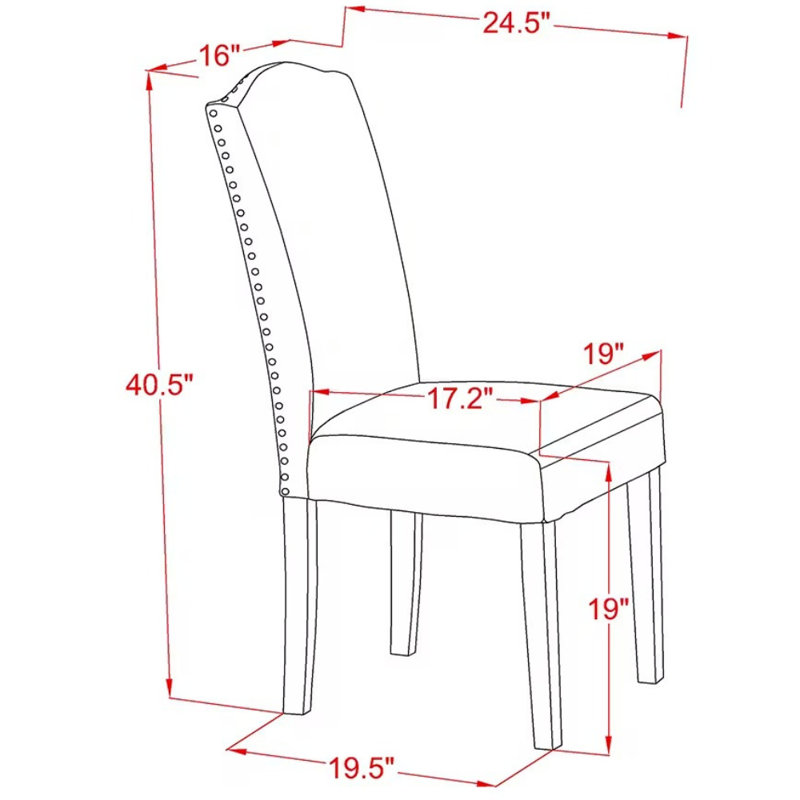 L'ensemble de salle à manger 3 pièces pour petits espaces comprend une table de salle à manger ronde avec piédestal et 2 chaises Parson en tissu Shitake foncé, lin blanc