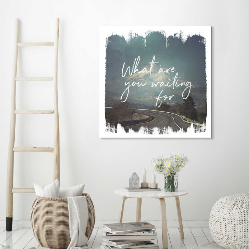 «Wild Wishes III», art textuel, H 18 po x l 18 po x P 1 po, Toile tendue