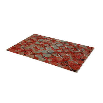 Premium Hall Carpet, 3.3 x 6.6 Feet, 100% Polyester, 0.3 in Pile Height | Antibacterial, Non-Slip Underside, Machine Washable | Elegant 3D Digital Print Design, Perfect for Entryways & Living Rooms