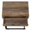 Table de bout rustique en C avec tiroir, table d'appoint étroite à structure industrielle en métal pour canapé-lit-402888254-402888240