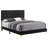 James Black Upholstered Queen Panel Bed