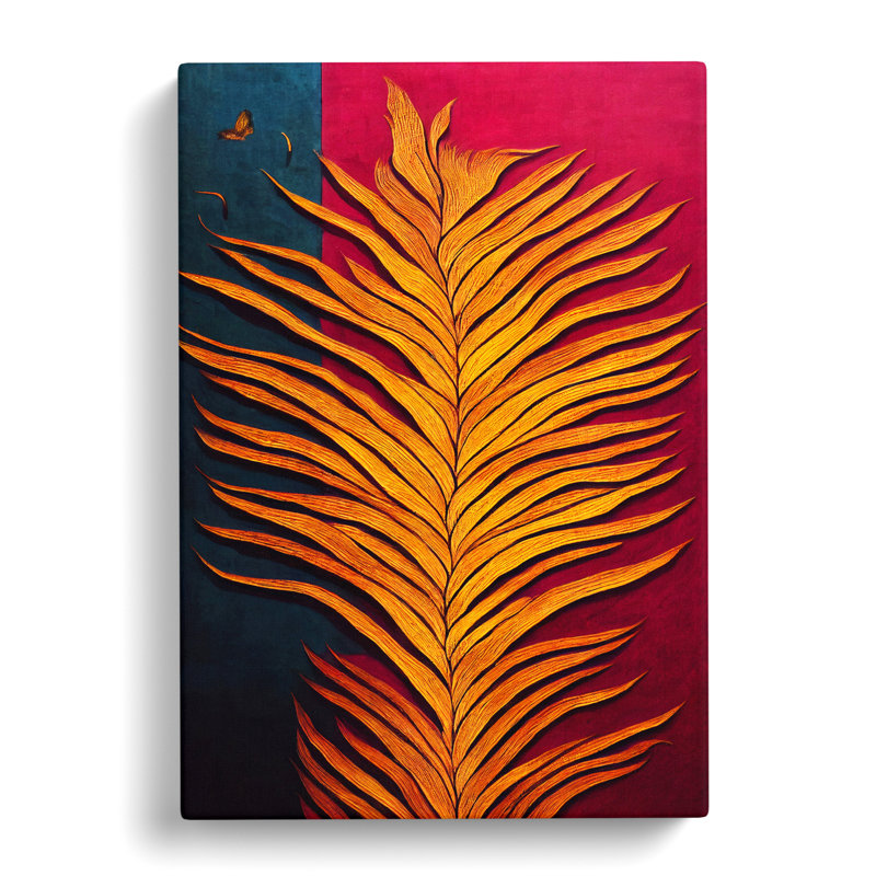 CAN-V0523-1001X Forest Leaf Indian Vol.1 - Wrapped Canvas Print, 60cm H x 40cm W x 3cm D