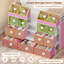 Lit mezzanine enfant simple avec tiroirs et étagères de rangement et coffres à jouets, lit capitaine plateforme en métal avec éclairage DEL et chargeur intégré-133332052