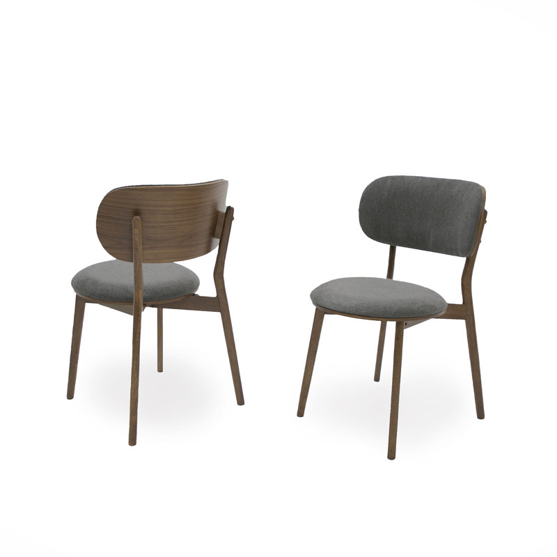 Chaise d'appoint rembourrée gris foncé