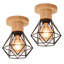 Vintage Industrial Diamond Shape Flush Mount