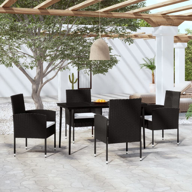 Ensemble repas Zojka, H 29,1 po x L 78,7 po x l 39,4 po, Noir, 8