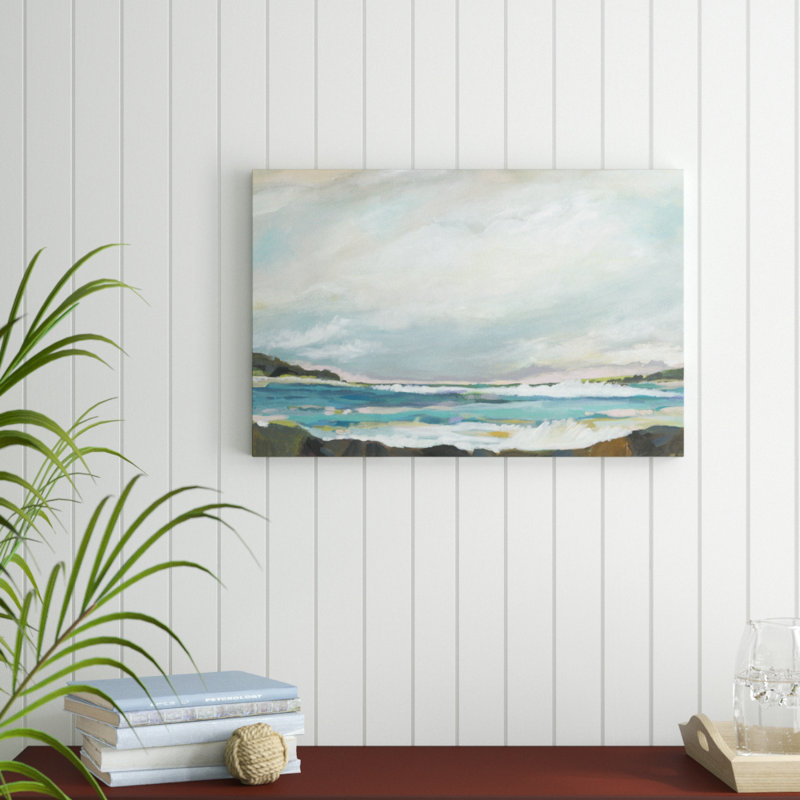 Seaside View III by Karen Fields - Painting, 51cm H x 76cm W, Wrapped Canvas