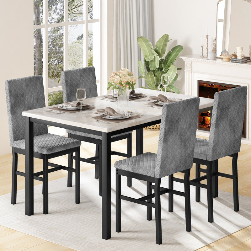 Ensemble de table et chaises Modern Modern, Grey, Grey