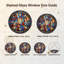 Panneau de vitrail en verre coloré pour décoration intérieure Stain Glass USA 250th Anniversary - H 12 po-126676316