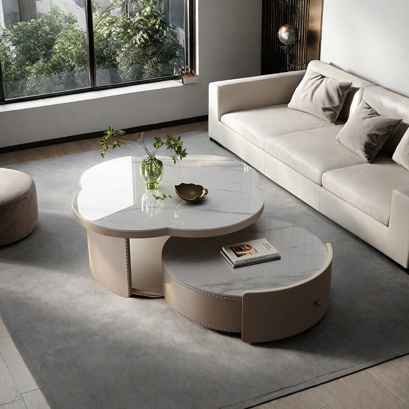 Ensemble de tables basses Modern, Blanc