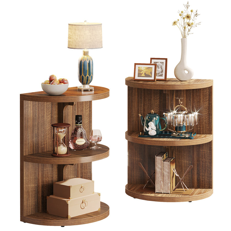 Halethorpe Floor Shelf End Table with Storage