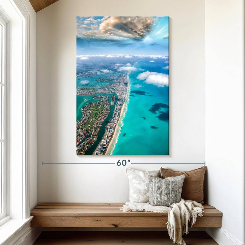 Aime, vue aérienne, Miami Beach, H 51 po x l 34 po