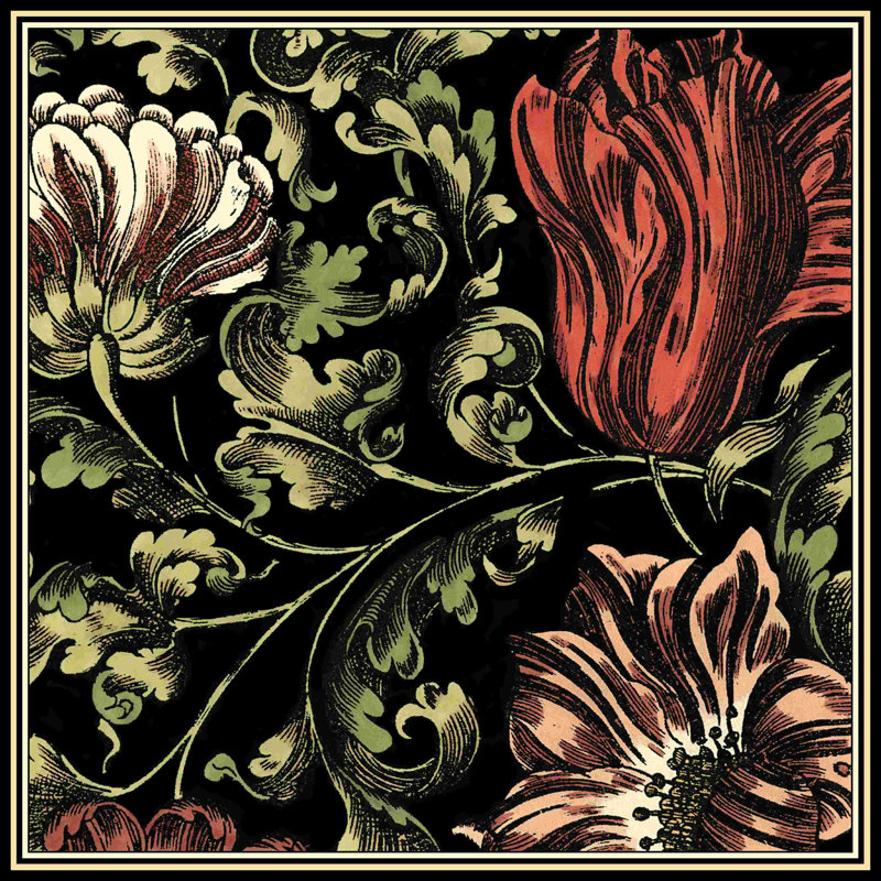 Petit motif floral II (P), H 36 po x l 36 po x P 1,25 po
