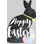 «Happy Easter Eggs And Bun», art textuel sur toile tendue