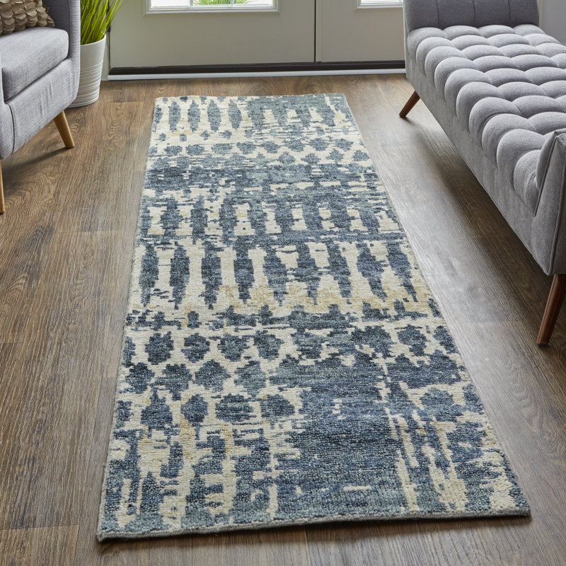 Palomar Wool Abstract Area Rug, Runner 2'6" x 8'