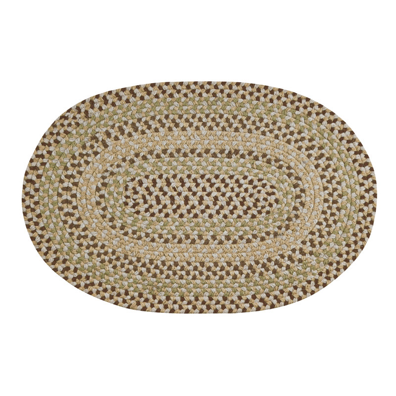 Tapis naturel en laine tressé Monnie, Ovale 20 po x 30 po