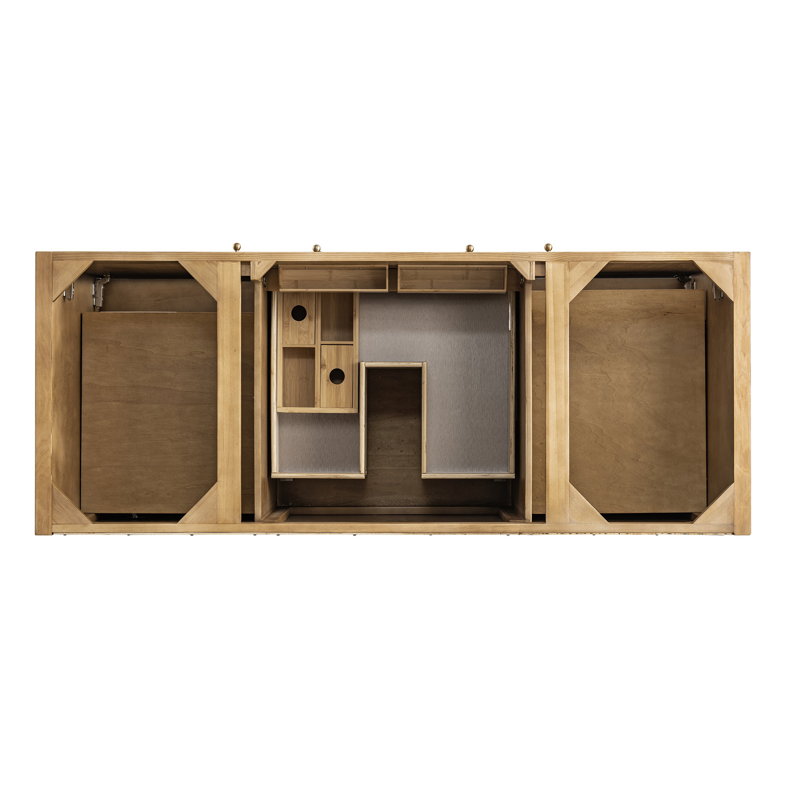 Hudson 60" Single Bathroom Vanity Base, Light Natural Oak