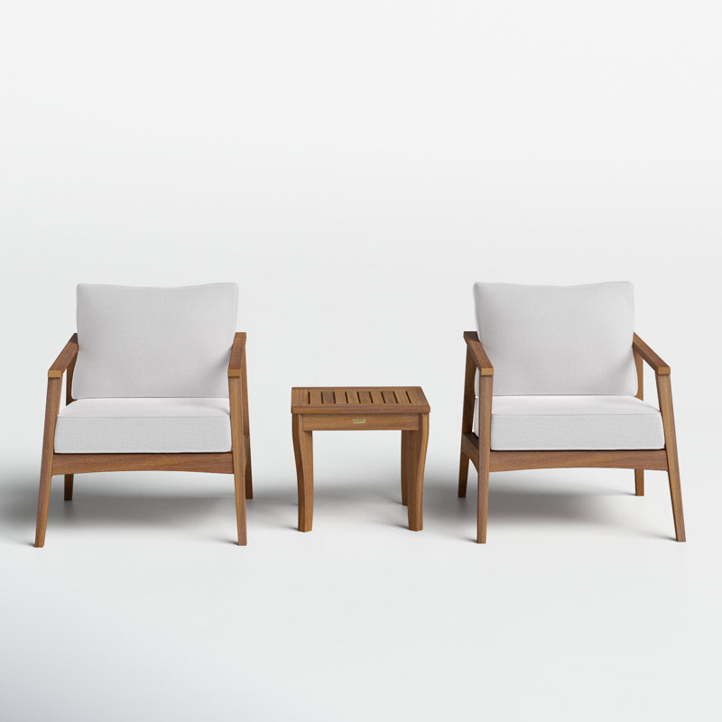 Akiva Eucalyptus 2 - Person Patio Conversation Set with Cushions