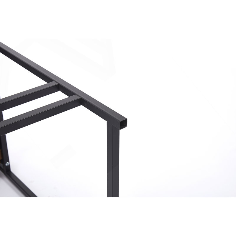 Ensemble de 2 chaises de salle à manger rembourrées en fer Minimalist, Café