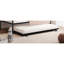 Lit de jour simple contemporain en métal noir avec lit gigogne-837375318