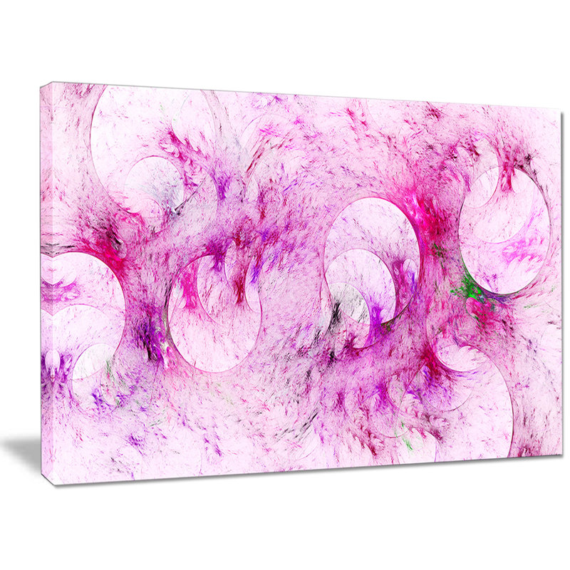 « rose blanc fractal glass texture », impression sur toile tendue, H 30 po x l 40 po x P 1 po