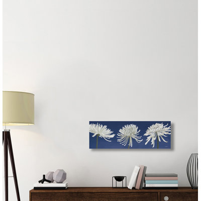 " Morning Chrysanthemums V Indigo " by Kathrine Lovell Print