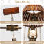 Luminaire suspendu rustique en bois et métal