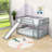 Fanshuai Full Over Full Wood Bunk Bed,Bunk Bed with Ladder and Slide-1722265675