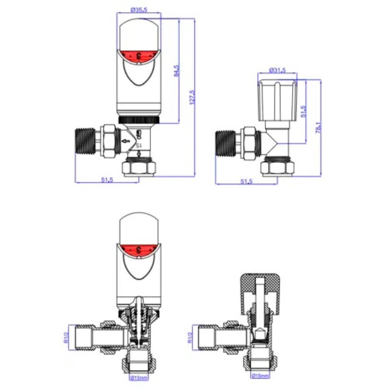 Radiator Valves, Silver