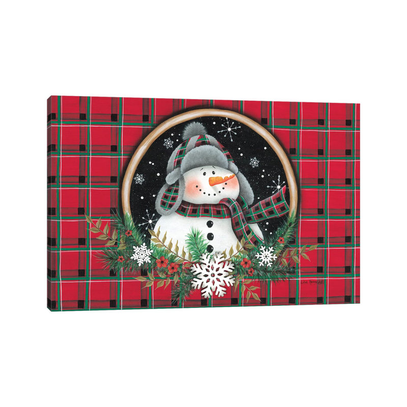 «Snowflake Snowman Portrait», reproduction d'art sur toile tendue