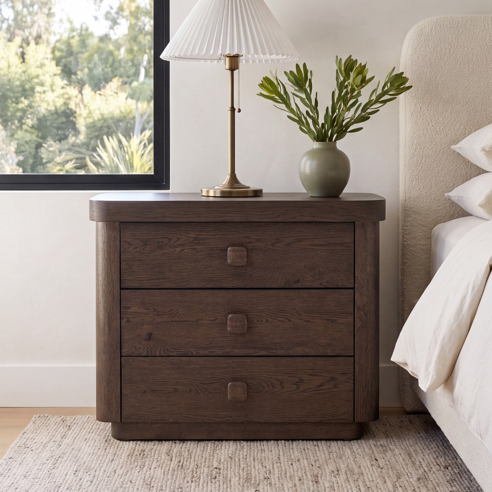 Mileva Oak Nightstand