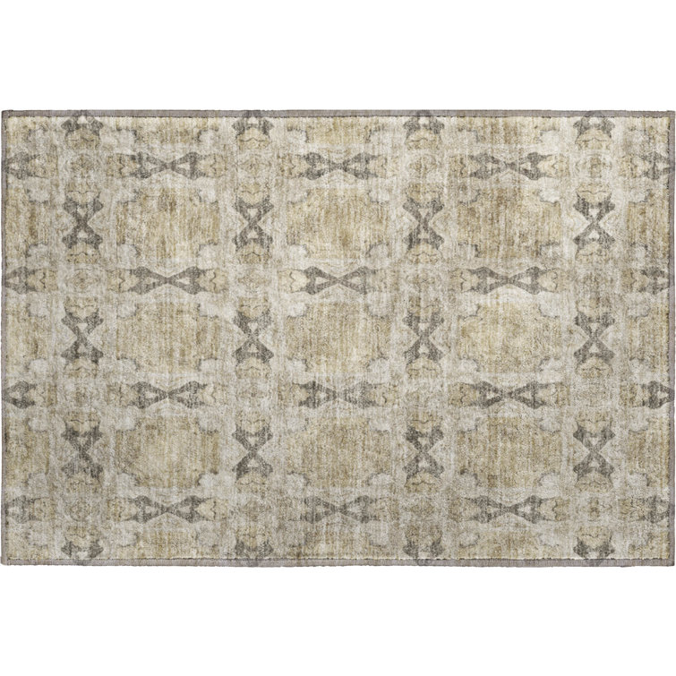 Premium Machine Washable Cerrito AMF564 Beige Rug