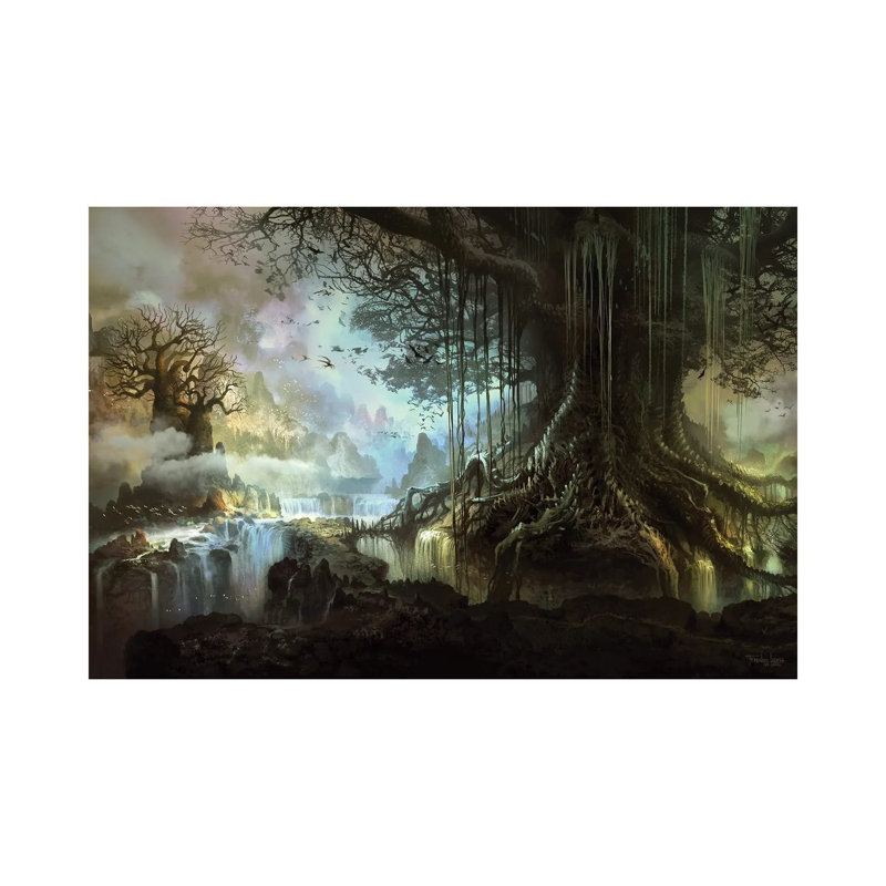 Arbre de vie par - Toile tendue, H 18 po x l 26 po x P 1,5 po