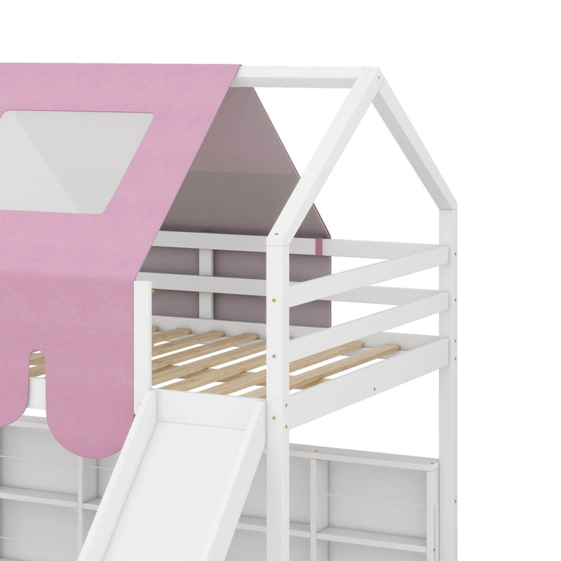 Lit mezzanine double avec tente
