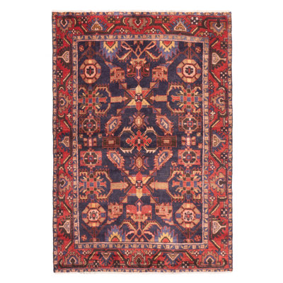 Tapis bleu marine Andelz 4 pi 4 po x 6 pi 5 po