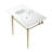 Kingston Brass Edwardian 37-Inch Ceramic Console Sink with Brass Legs-62257204-62257205