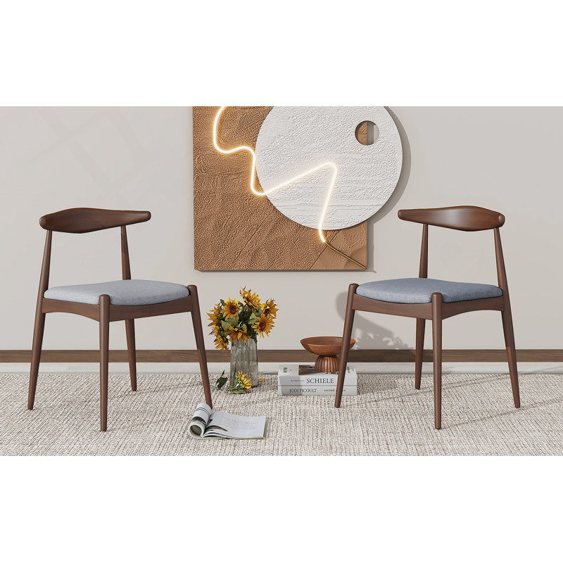 Chaise en tissu, Gris clair, Noir