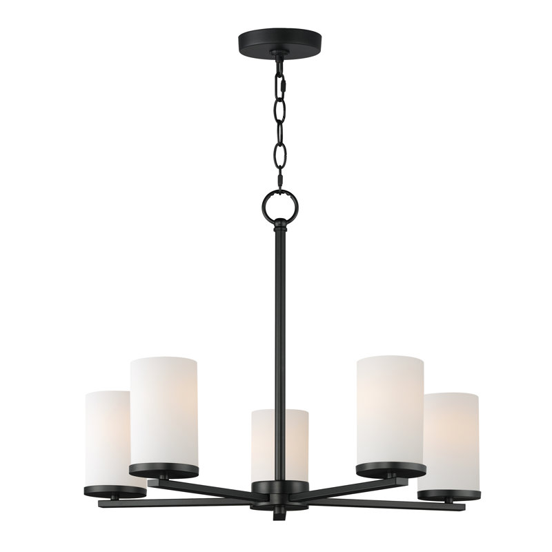 Seleem 5 - Light Steel Dimmable Classic / Traditional Chandelier, Black