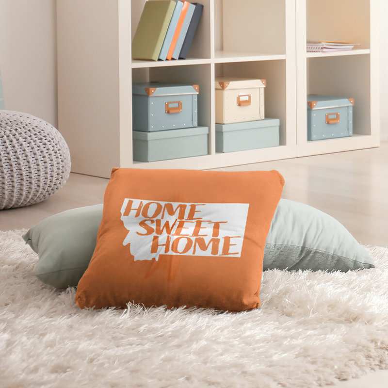 Coussin de sol touffeté home, 30 po x 30 po, Orange, Montana